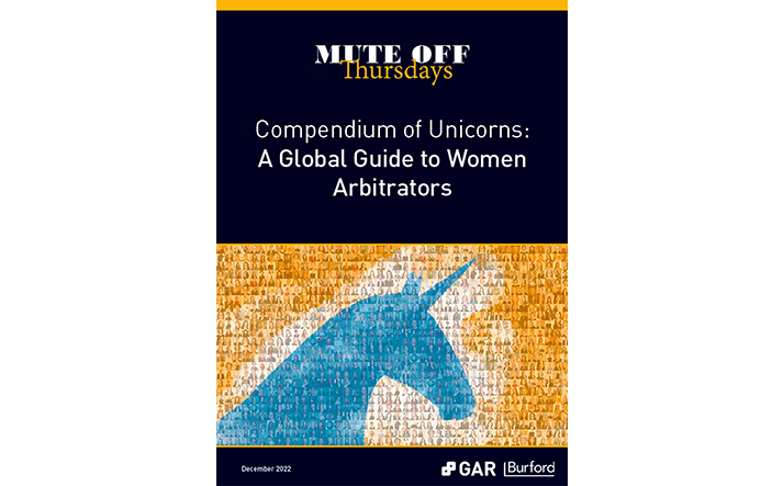 Mute Off Thursdays Releases Compendium of Unicorns – A Global Guide to Women Arbitrators